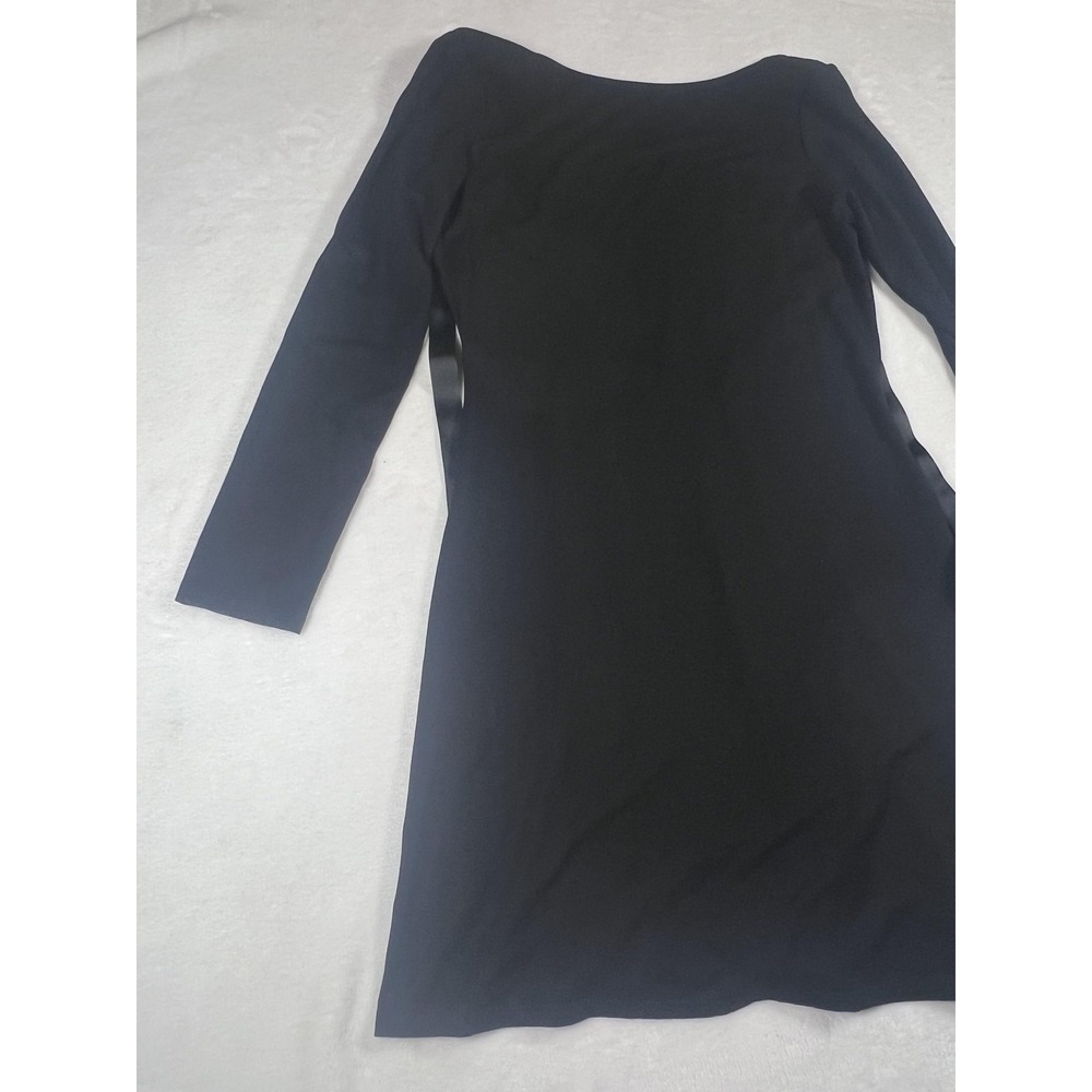 Reformation Avant Dress Womens Large Black Cut Out‎ Bow Long Sleeve Bodycon Mini - Picture 4 of 11